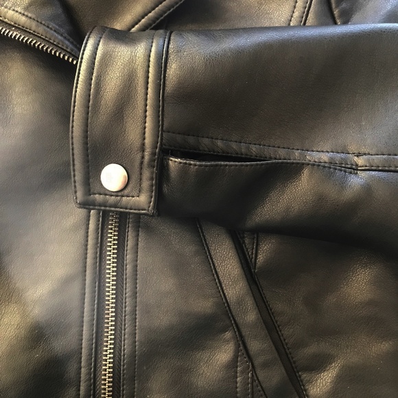 JOE FRESH KIDS BLACK "LEATHER" JACKET SIZE 14 - Picture 3 of 5